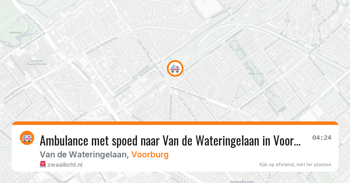 Ambulance met spoed naar Van de Wateringelaan in Voorburg — 19 mrt 2026