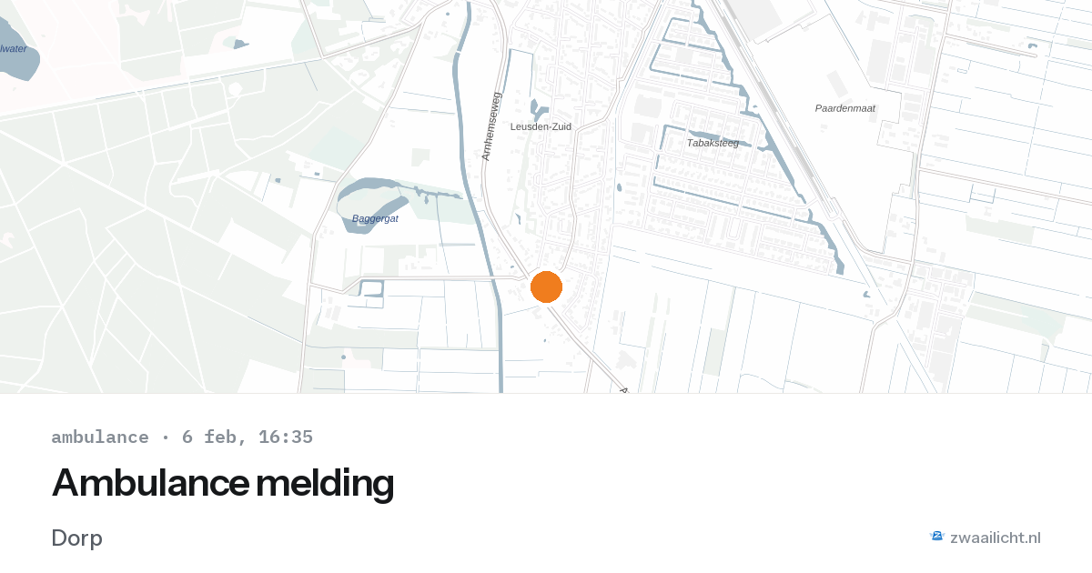 Ambulance melding — 6 feb 2026