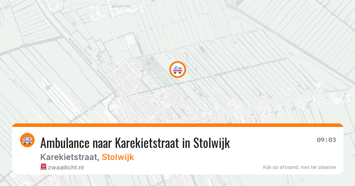 Ambulance naar Karekietstraat in Stolwijk — 8 jul 2026