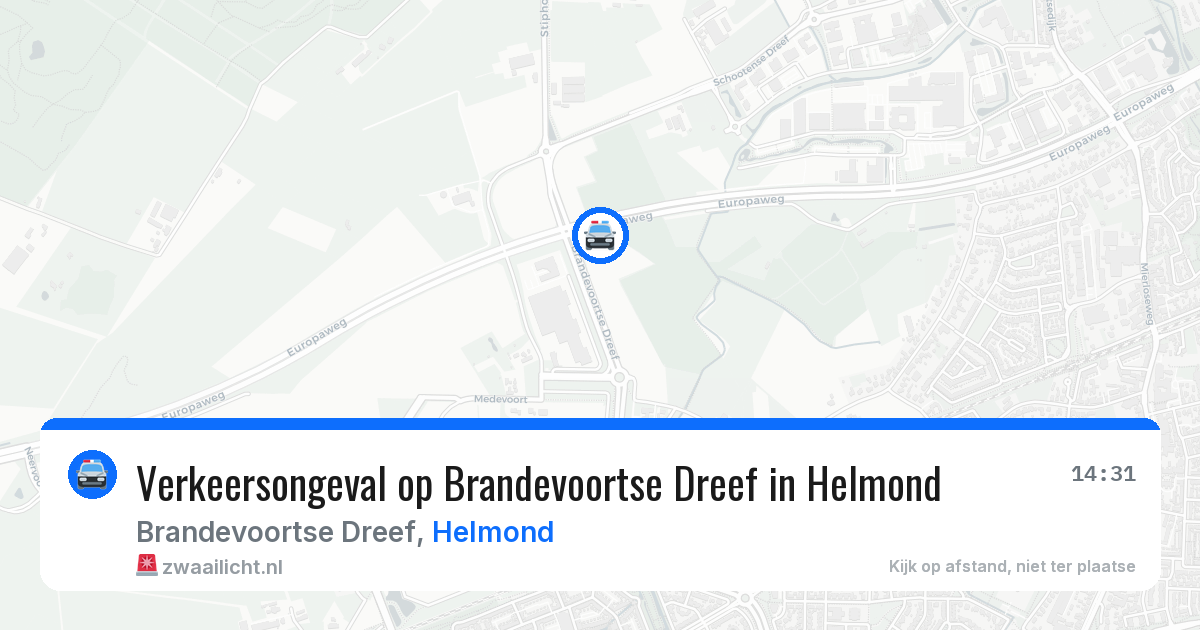 Verkeersongeval op Brandevoortse Dreef in Helmond — 19 mrt 2026