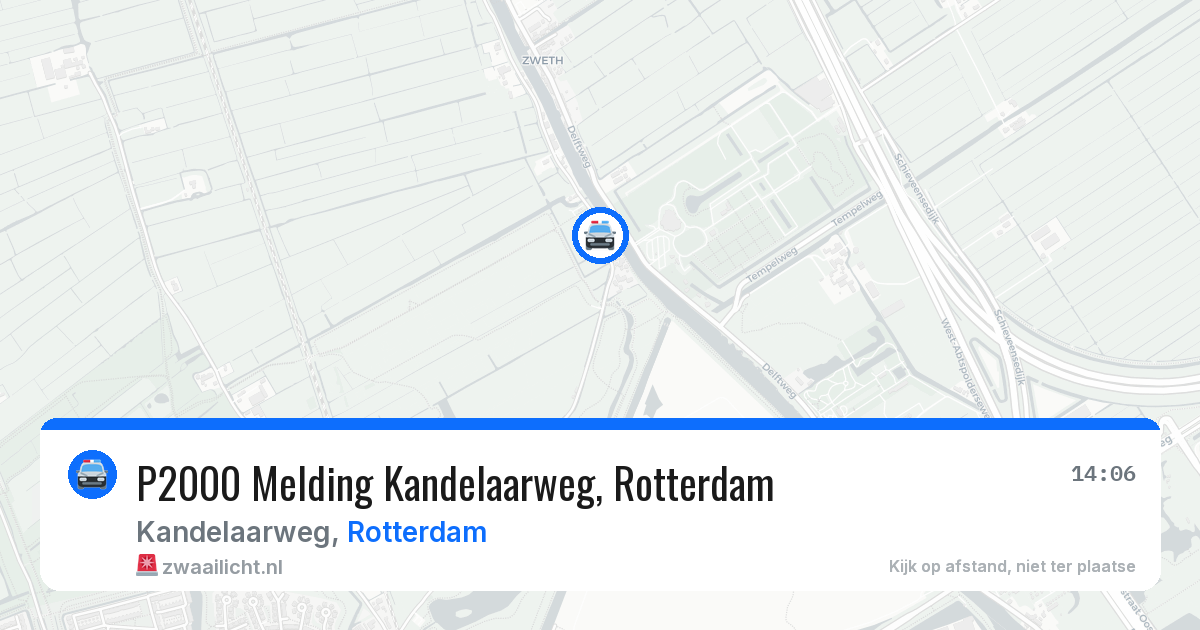 P2000 Melding Kandelaarweg, Rotterdam — 9 jul 2026