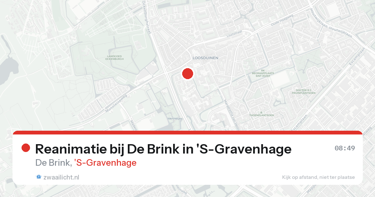 Reanimatie bij De Brink in 'S-Gravenhage — 18 aug 2026