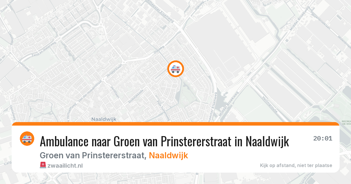 Ambulance naar Groen van Prinstererstraat in Naaldwijk — 14 aug 2026