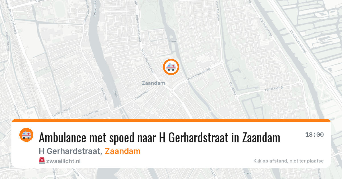 Ambulance met spoed naar H Gerhardstraat in Zaandam — 1 jun 2026