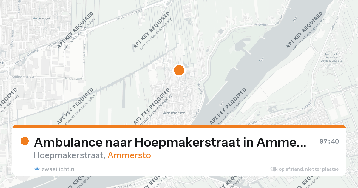 Ambulance naar Hoepmakerstraat in Ammerstol — 22 aug 2026