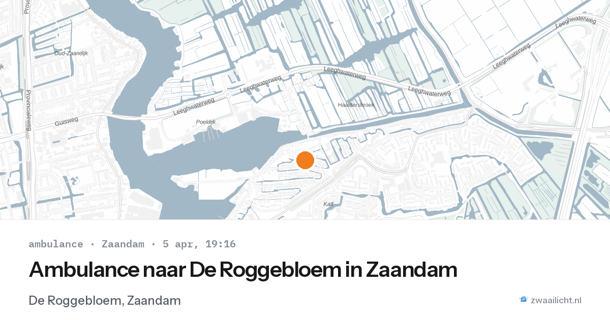 Ambulance naar De Roggebloem in Zaandam — 5 apr 2026