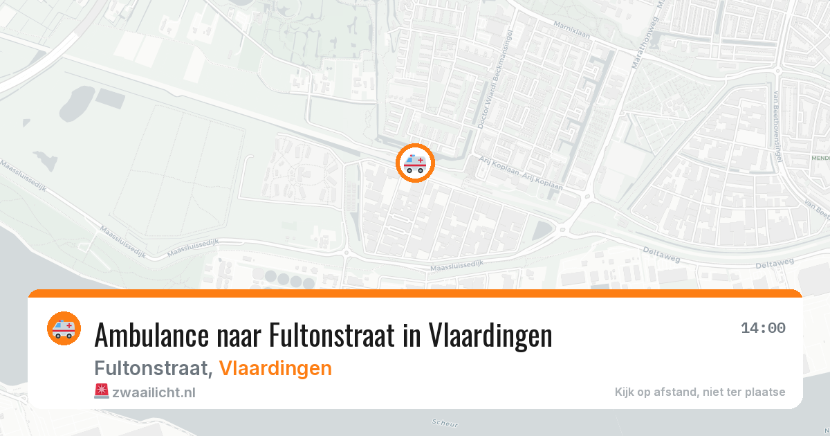 Ambulance naar Fultonstraat in Vlaardingen — 10 jun 2026