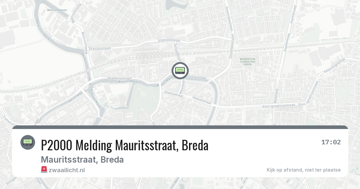 P2000 Melding Mauritsstraat, Breda — 4 apr 2026