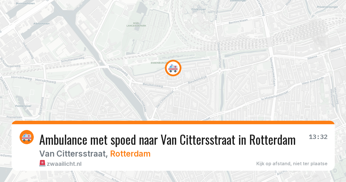 Ambulance met spoed naar Van Cittersstraat in Rotterdam — 31 jul 2026