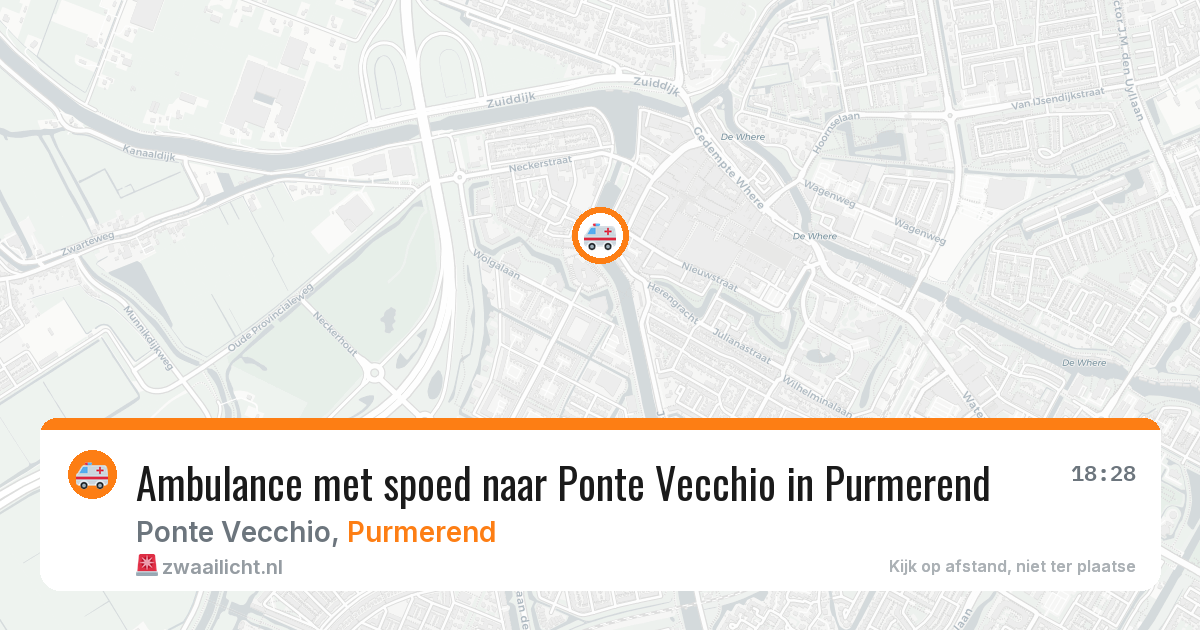 Ambulance met spoed naar Ponte Vecchio in Purmerend — 25 jan 2026