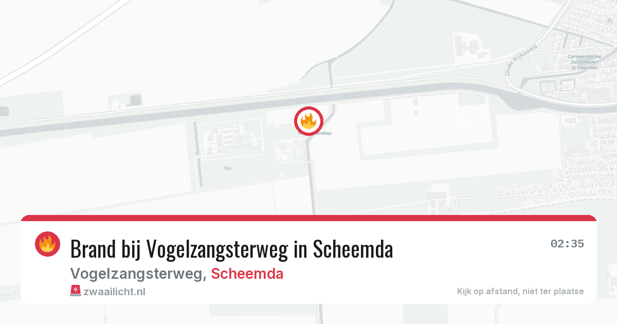 Brand bij Vogelzangsterweg in Scheemda — 20 jun 2026