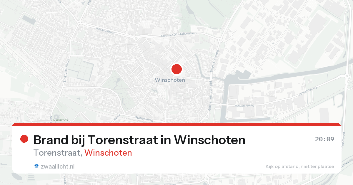 Brand bij Torenstraat in Winschoten — 14 aug 2026