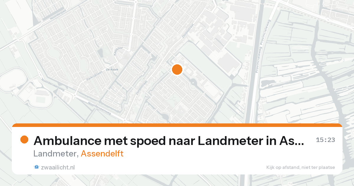 Ambulance met spoed naar Landmeter in Assendelft — 14 mei 2026