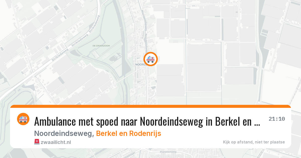 Ambulance met spoed naar Noordeindseweg in Berkel en Rodenrijs — 28 jun 2026