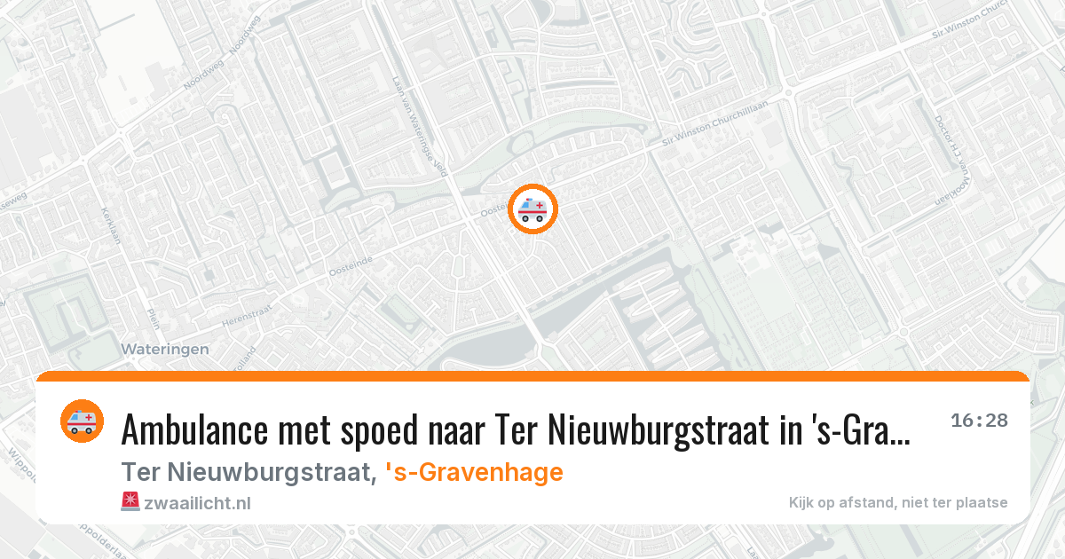 Ambulance met spoed naar Ter Nieuwburgstraat in 's-Gravenhage — 9 jun 2026