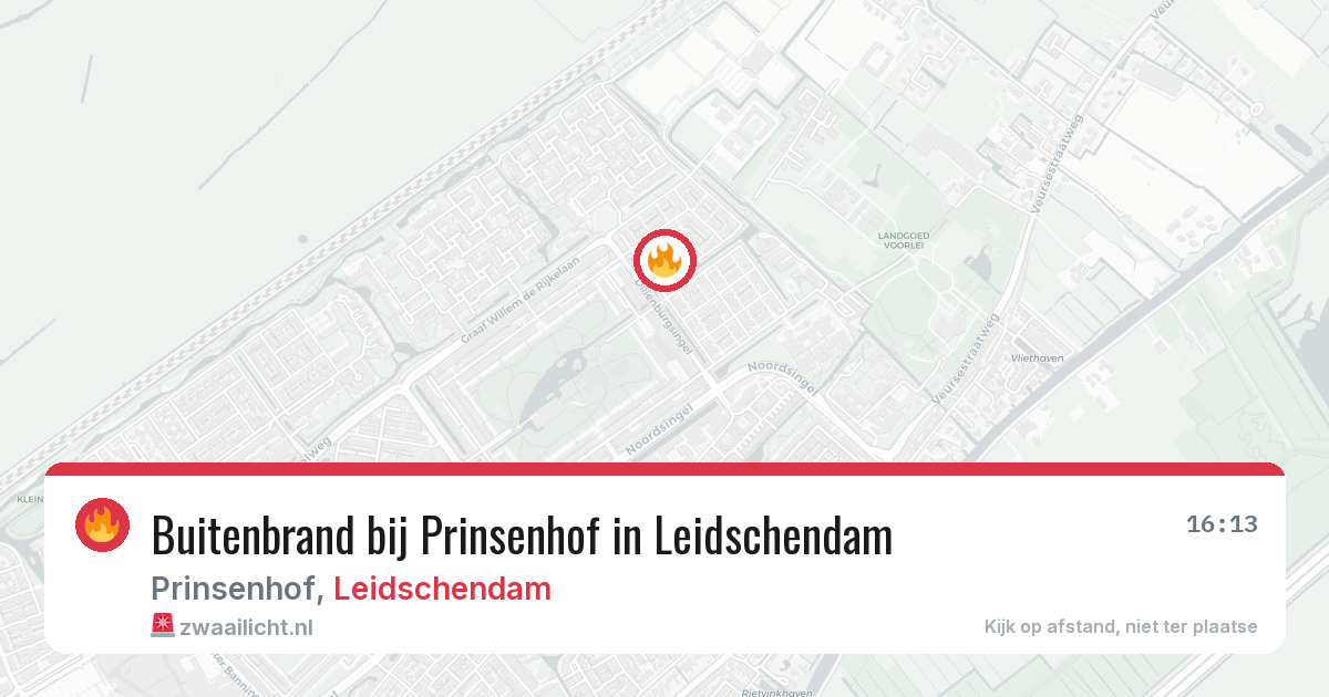 Buitenbrand bij Prinsenhof in Leidschendam — 6 jul 2026