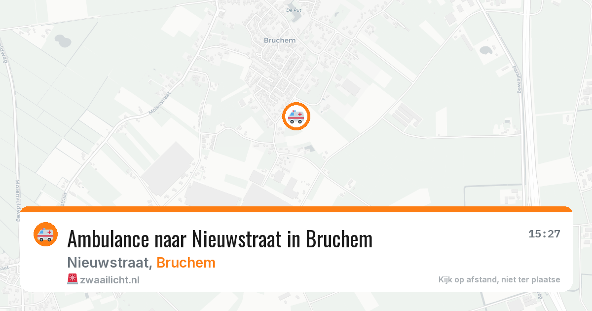 Ambulance naar Nieuwstraat in Bruchem — 20 mrt 2026
