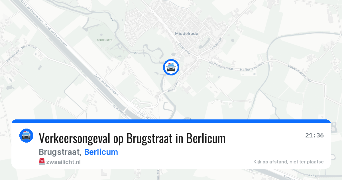 Verkeersongeval op Brugstraat in Berlicum — 20 jun 2026