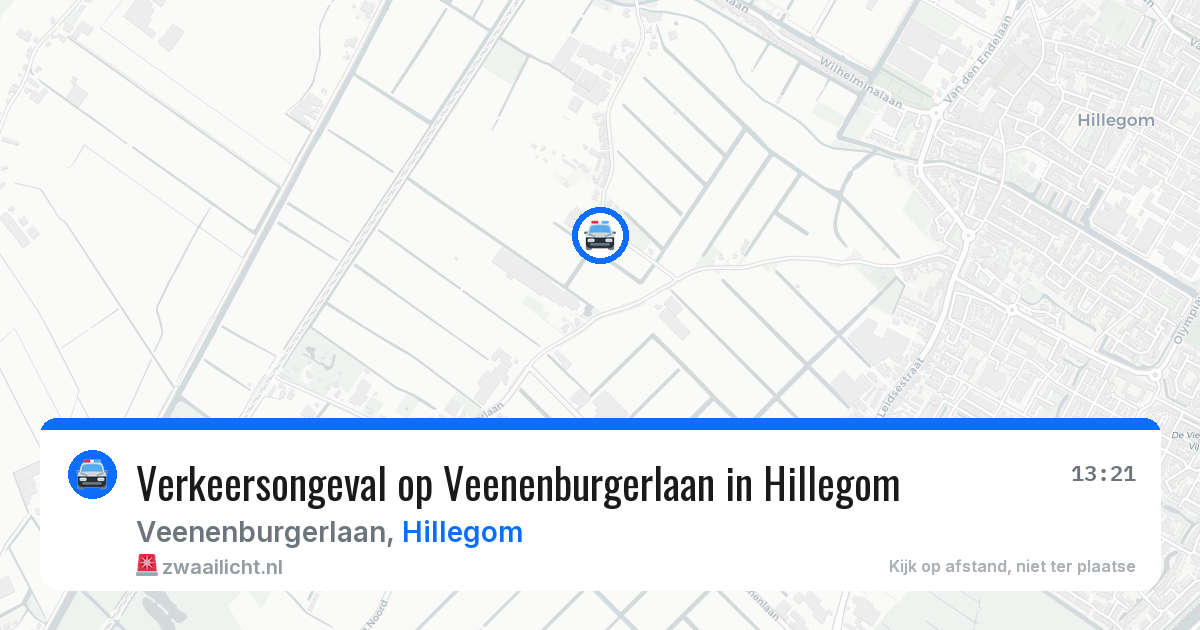 Verkeersongeval op Veenenburgerlaan in Hillegom — 7 apr 2026