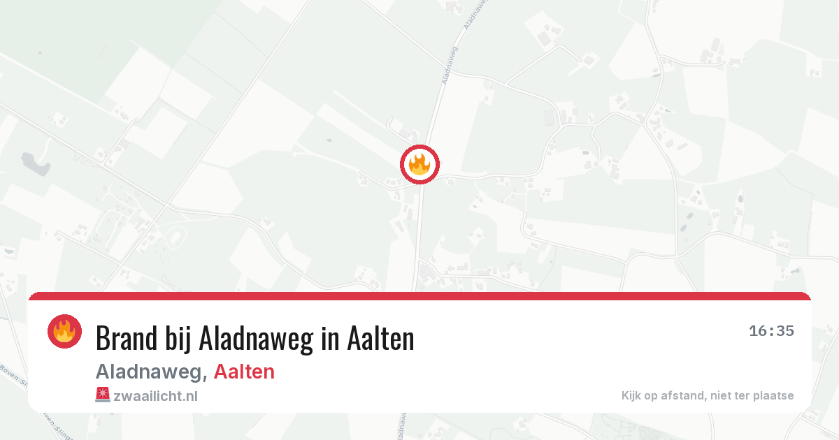 Brand bij Aladnaweg in Aalten — 8 aug 2026