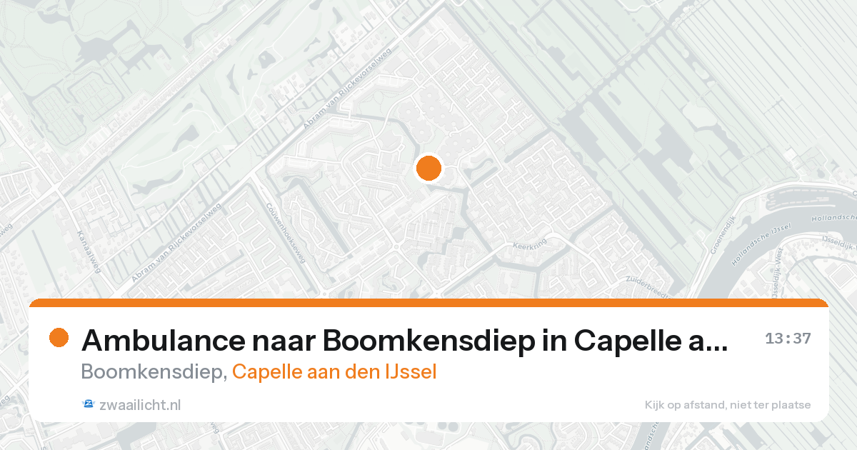 Ambulance naar Boomkensdiep in Capelle aan den IJssel — 25 aug 2026
