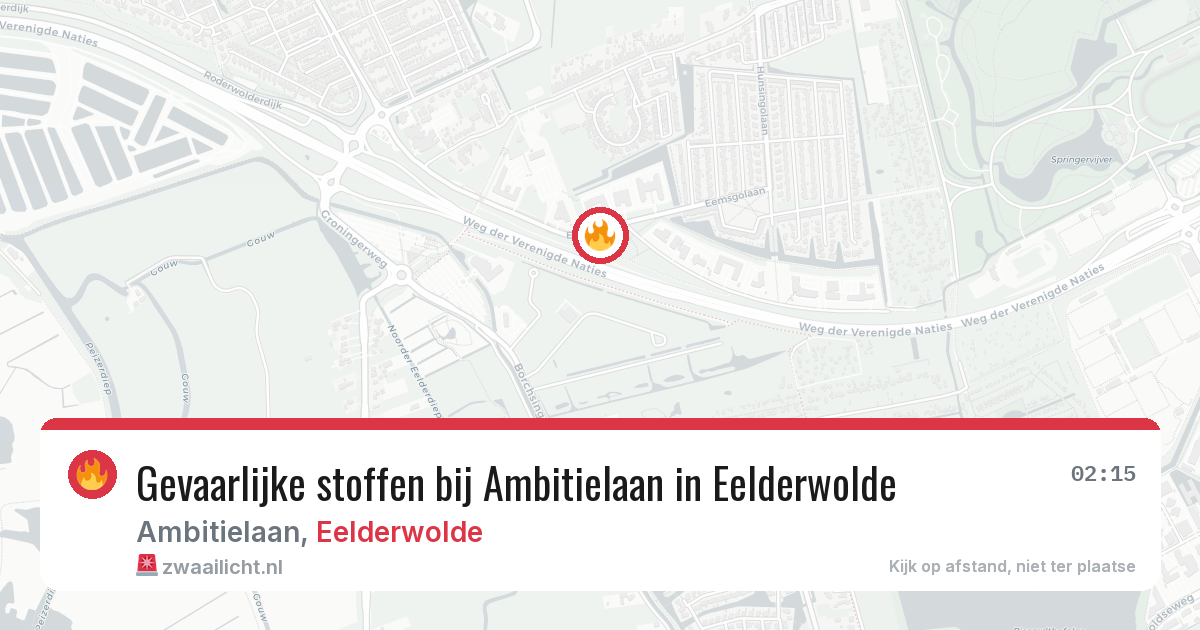 Gevaarlijke stoffen bij Ambitielaan in Eelderwolde — 14 jun 2026