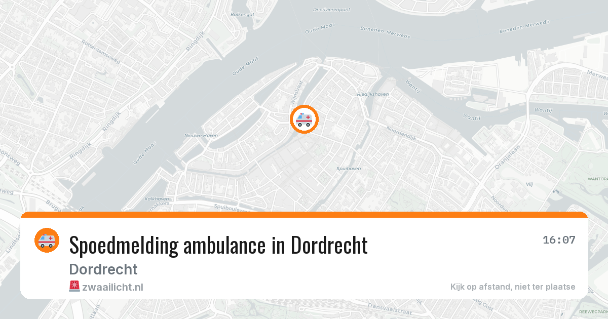 Spoedmelding ambulance in Dordrecht — 28 jun 2026