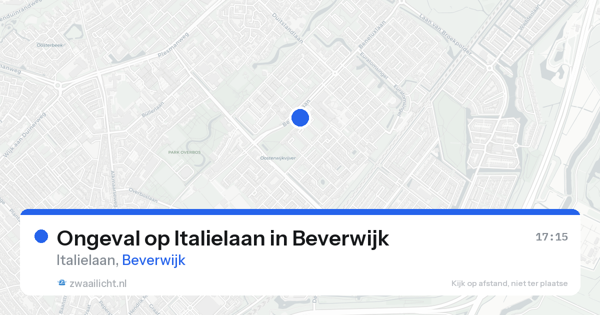 Ongeval op Italielaan in Beverwijk — 18 aug 2026