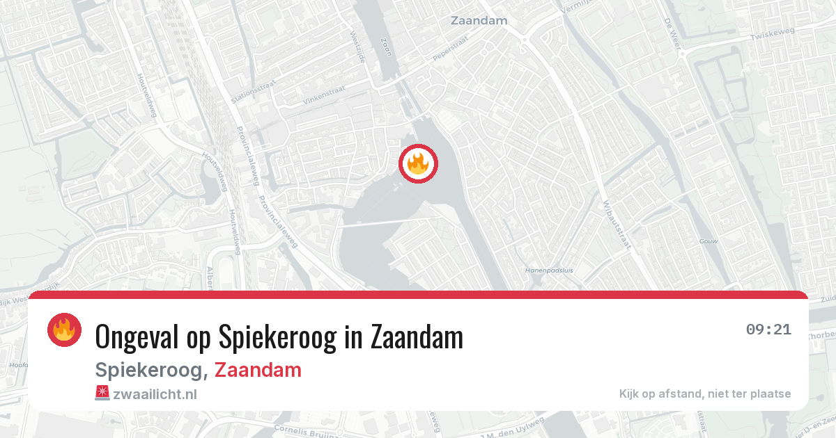 Ongeval op Spiekeroog in Zaandam — 15 mei 2026