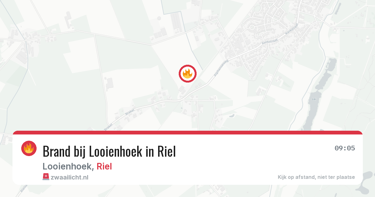 Brand bij Looienhoek in Riel — 1 aug 2026