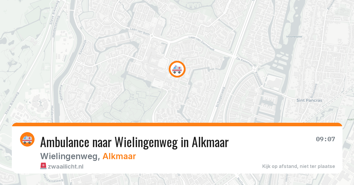 Ambulance naar Wielingenweg in Alkmaar — 30 jul 2026