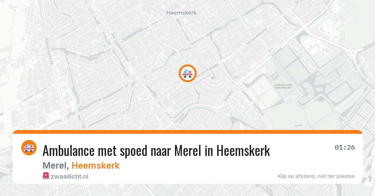 Ambulance met spoed naar Merel in Heemskerk — 29 jan 2026