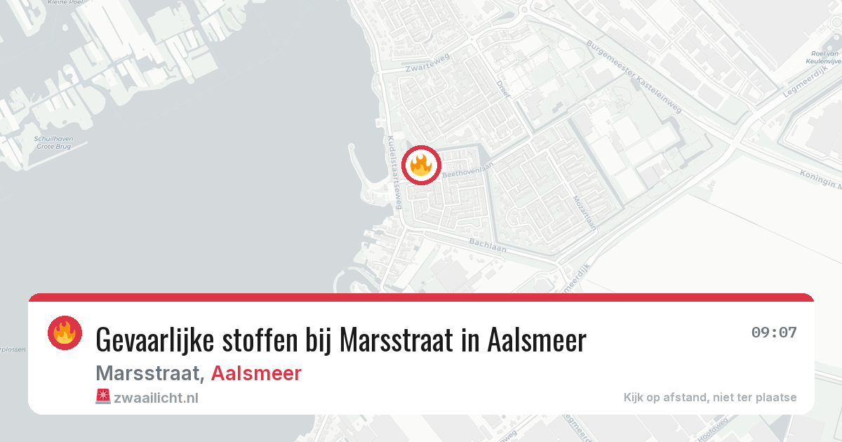 Gevaarlijke stoffen bij Marsstraat in Aalsmeer — 8 apr 2026