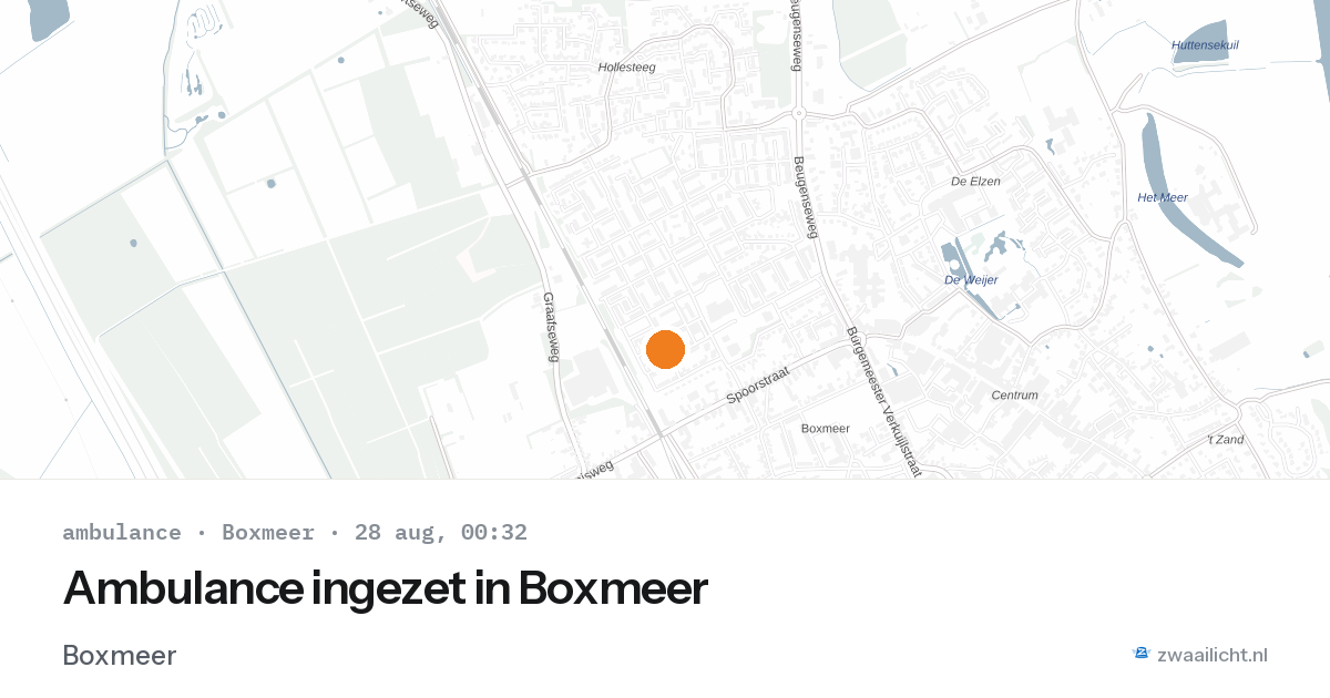 Ambulance ingezet in Boxmeer — 27 aug 2026