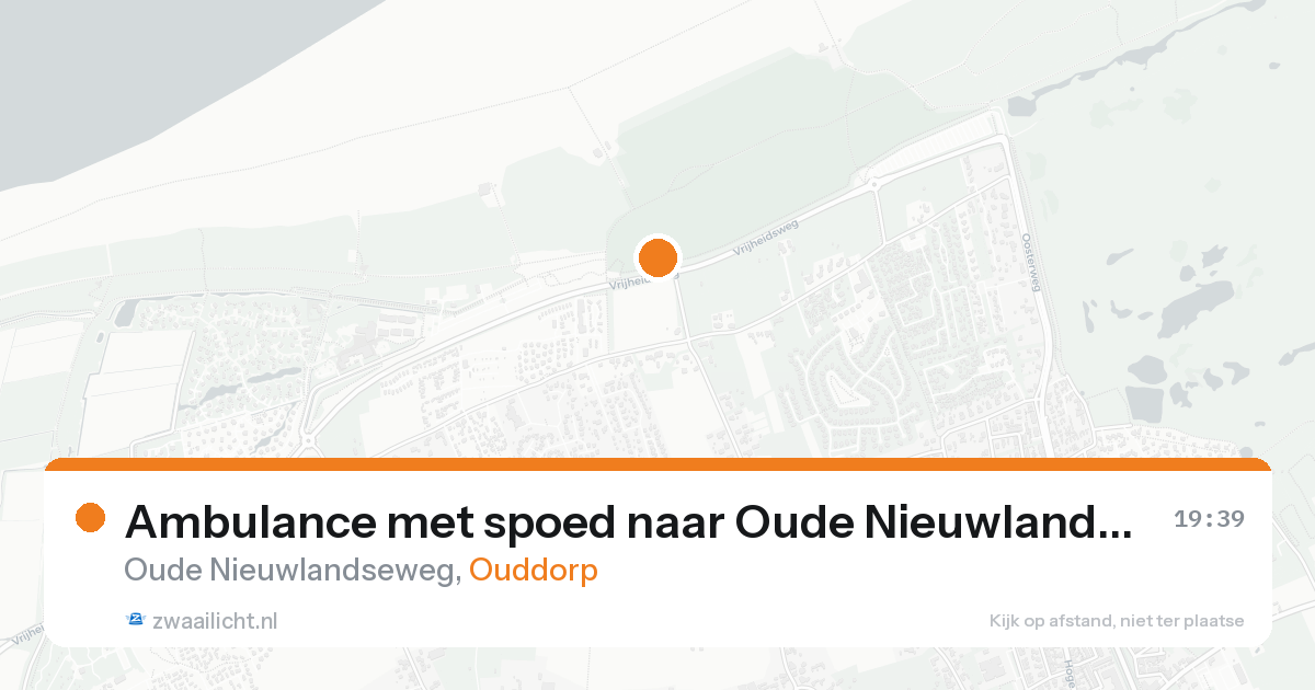 Ambulance met spoed naar Oude Nieuwlandseweg in Ouddorp — 22 aug 2026