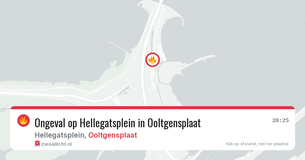 Ongeval op Hellegatsplein in Ooltgensplaat — 20 apr 2026