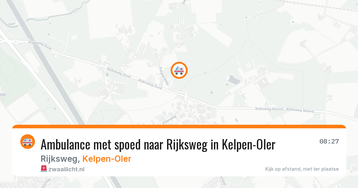Ambulance met spoed naar Rijksweg in Kelpen-Oler — 27 mei 2026
