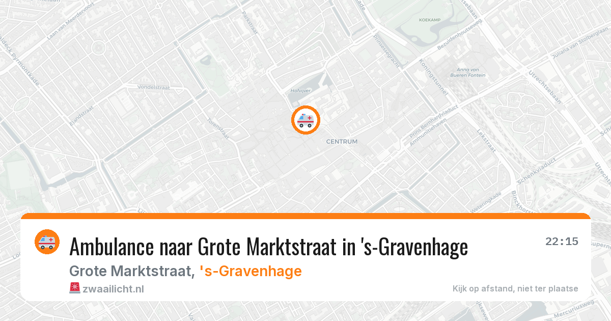 Ambulance naar Grote Marktstraat in 's-Gravenhage — 8 apr 2026