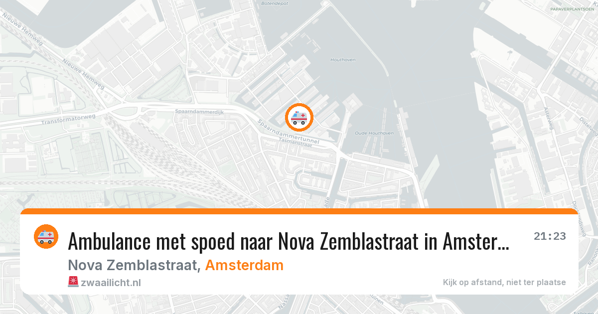 Ambulance met spoed naar Nova Zemblastraat in Amsterdam — 1 jun 2026
