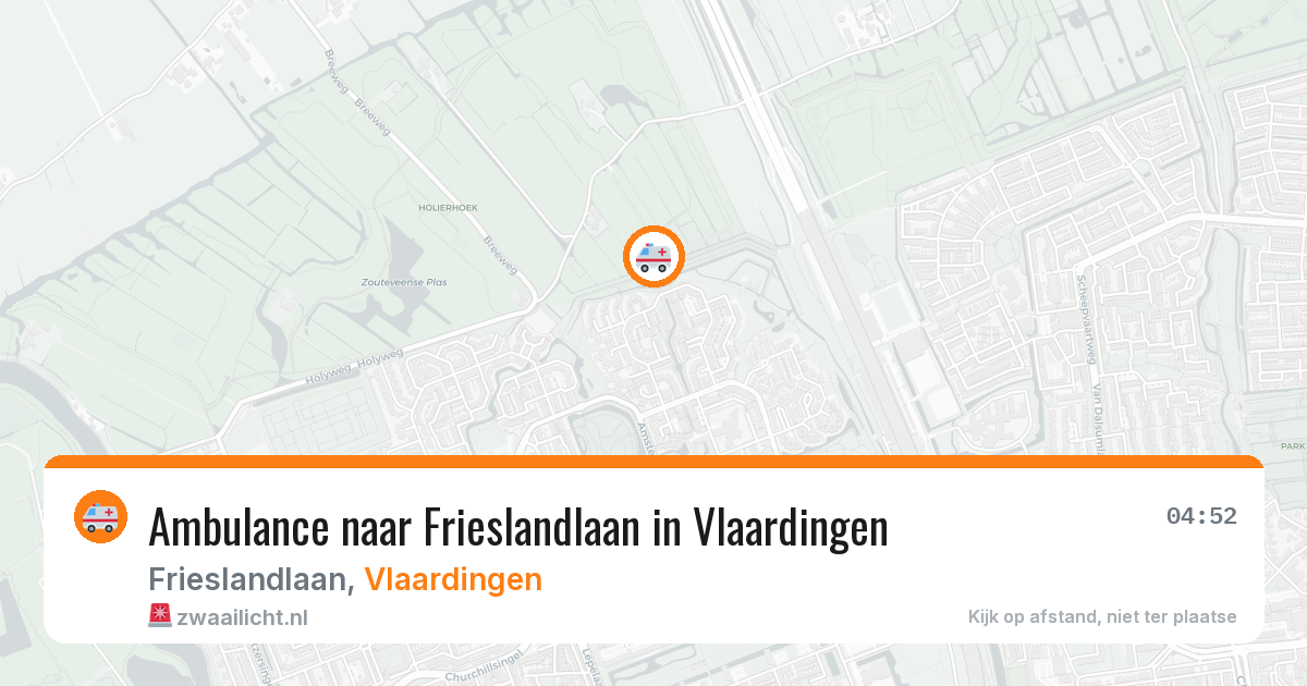 Ambulance naar Frieslandlaan in Vlaardingen — 14 aug 2026