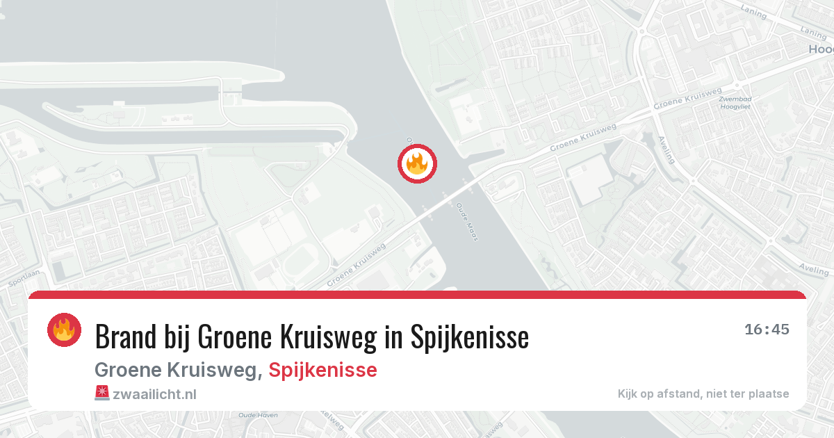 Brand bij Groene Kruisweg in Spijkenisse — 7 jul 2026