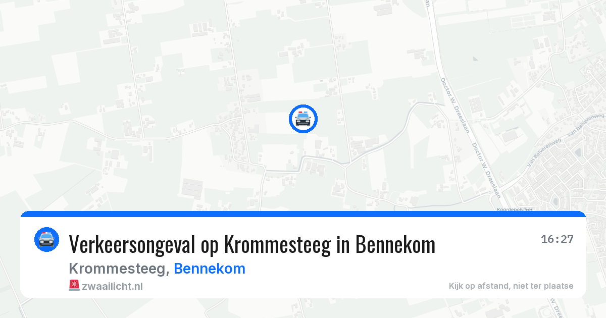 Verkeersongeval op Krommesteeg in Bennekom — 16 apr 2026