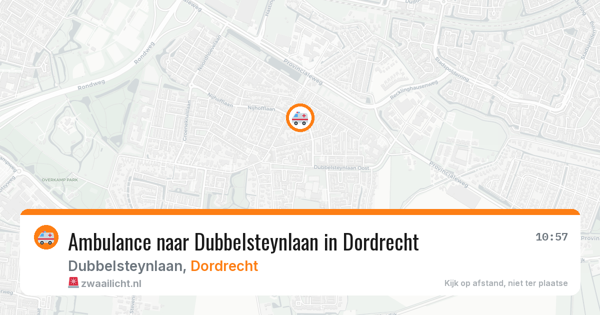 Ambulance naar Dubbelsteynlaan in Dordrecht — 17 jul 2026