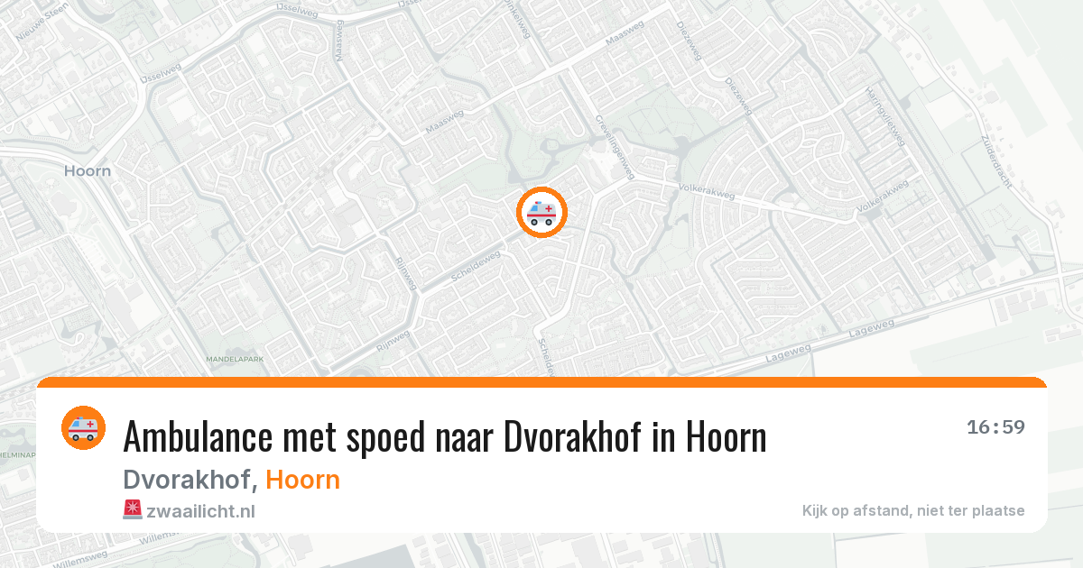 Ambulance met spoed naar Dvorakhof in Hoorn — 12 mei 2026
