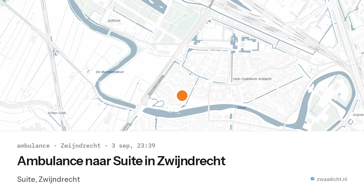 Ambulance naar Suite in Zwijndrecht — 3 sep 2026