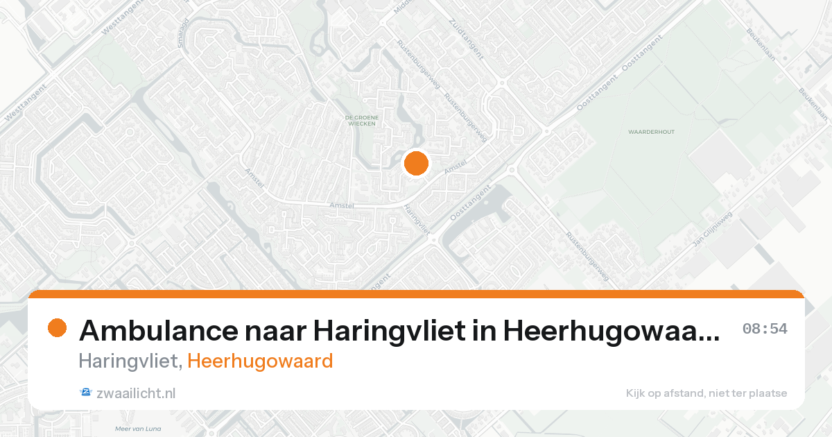 Ambulance naar Haringvliet in Heerhugowaard — 25 aug 2026