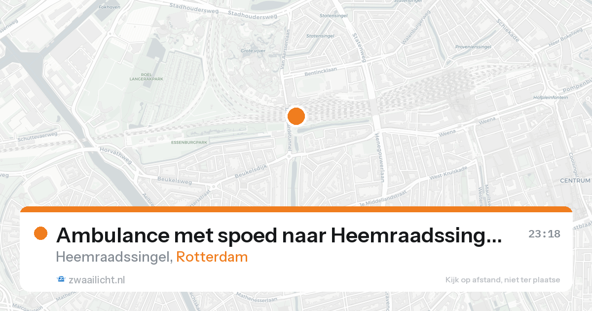 Ambulance met spoed naar Heemraadssingel in Rotterdam — 7 jul 2026