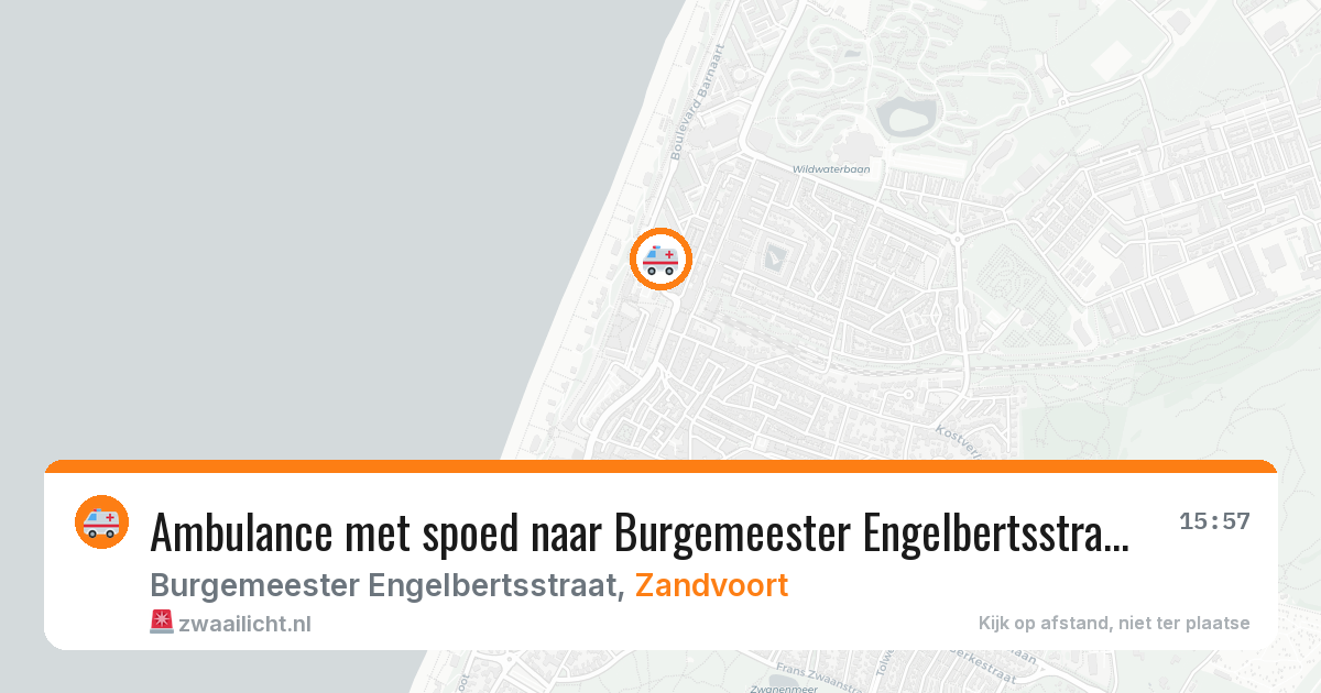Ambulance met spoed naar Burgemeester Engelbertsstraat in Zandvoort — 28 apr 2026