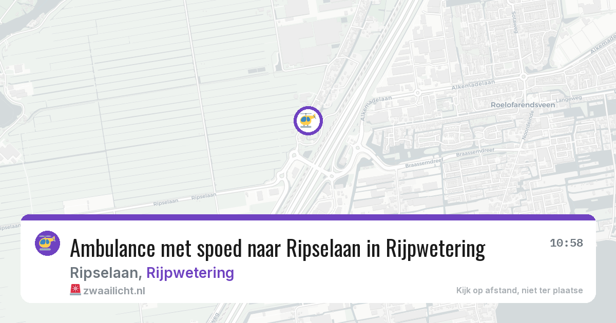 Ambulance met spoed naar Ripselaan in Rijpwetering — 23 feb 2026