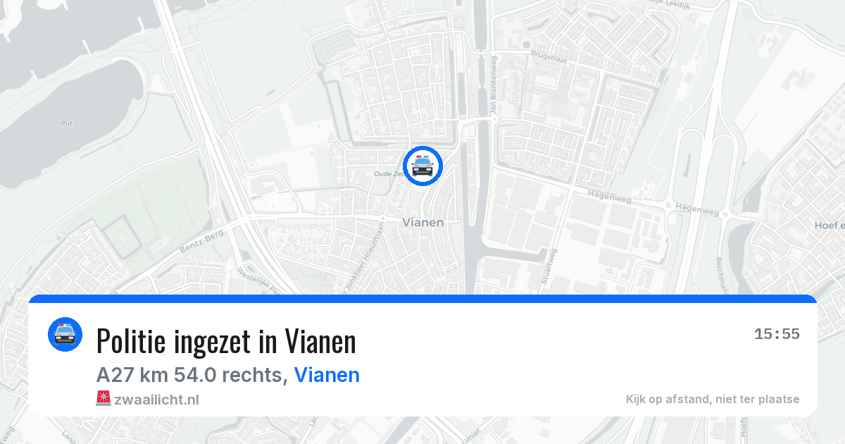 Politie ingezet in Vianen — 16 mei 2026 | 🚨 Zwaailicht.nl